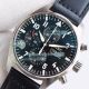Replica IWC Pilot's Chronograph Watch  Black Dial Stainless Steel Strap 43mm (4)_th.jpg